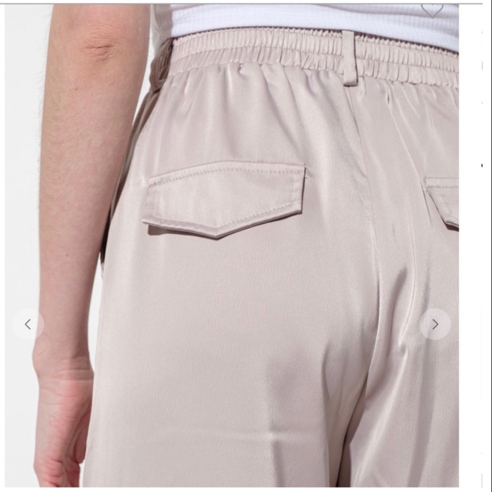 Satin Cargo Pants with Front Tie - Picture 2 of 2